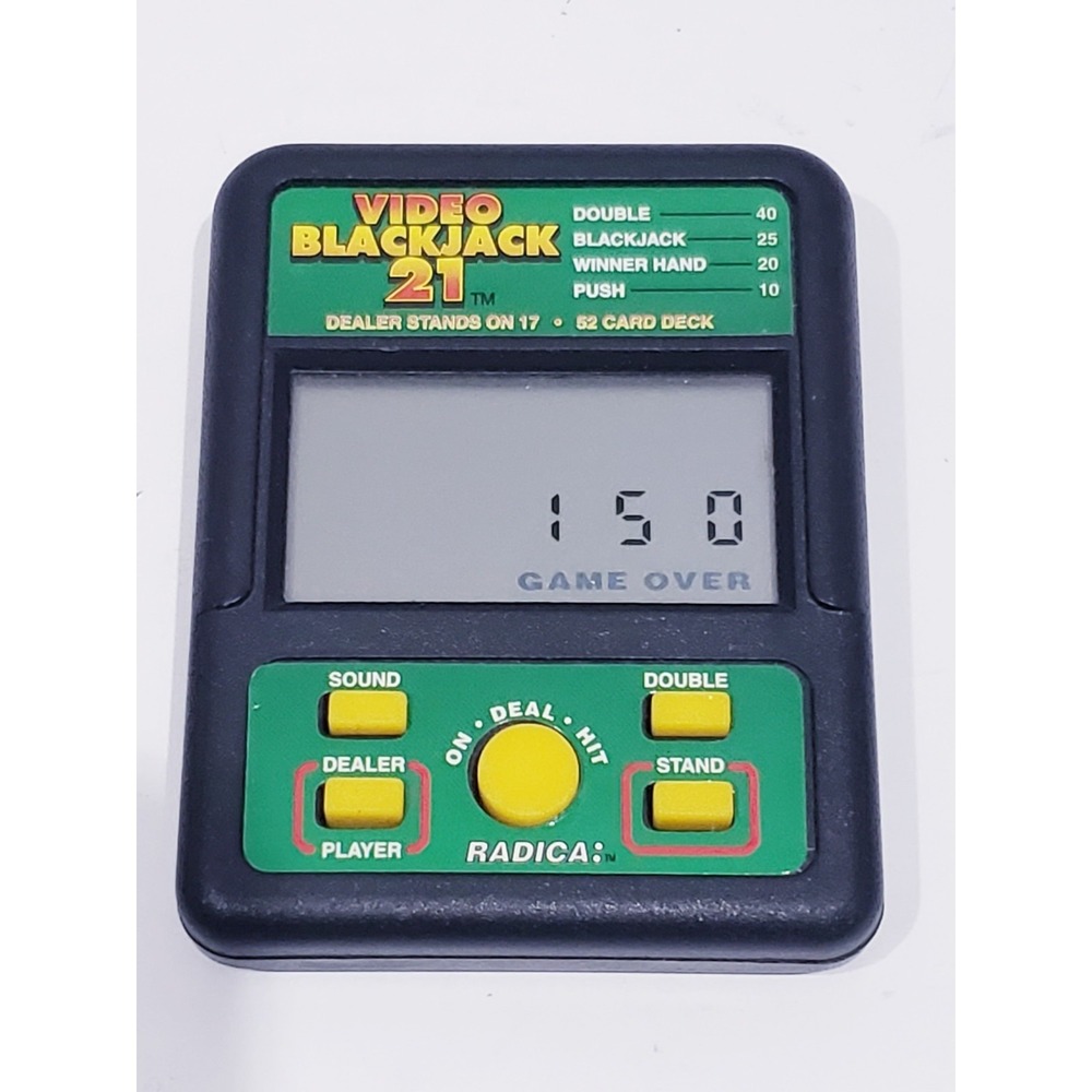 Video Blackjack 21 Radica 450 Handheld Electronic Game
